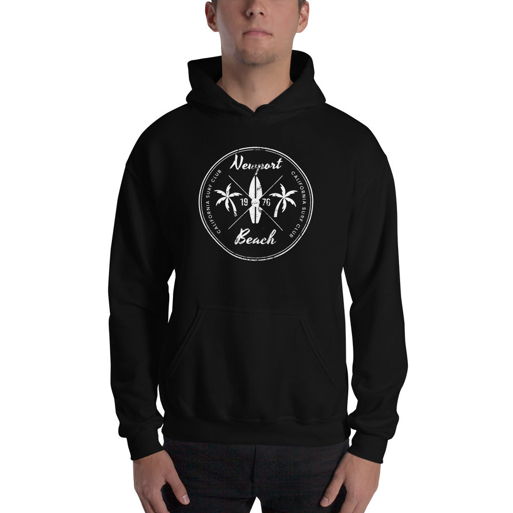 Retro Newport Beach California Surfing Fan Unisex Hoodie Top Sweatshirt