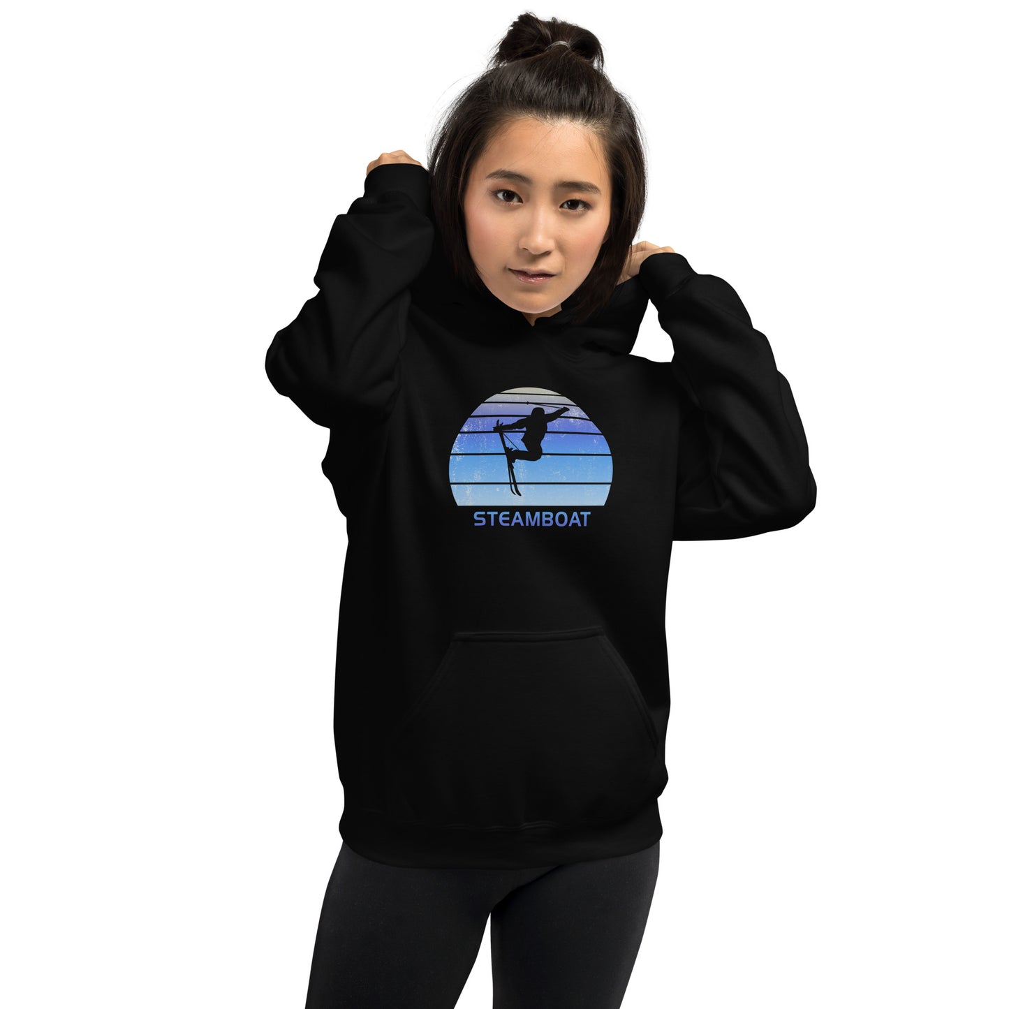 Retro Steamboat Colorado Skiing Fan Unisex Hoodie Top Sweatshirt