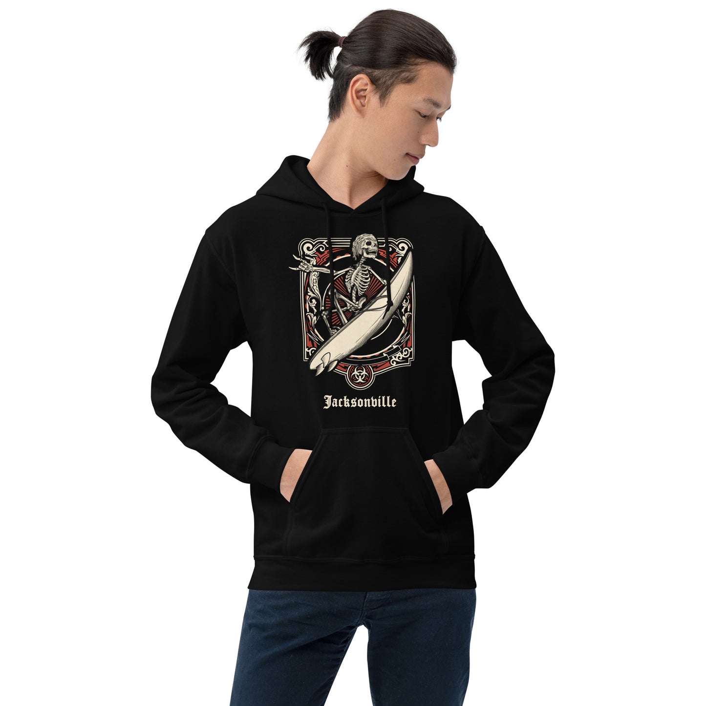 Cool Jacksonville Florida Surfing Fan Surfer Unisex Hoodie Top Sweatshirt