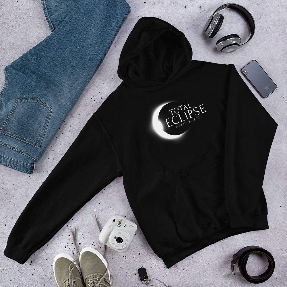 Total Eclipse April 8 2024 Memento Souvenir Unisex Hoodie Top Sweatshirt