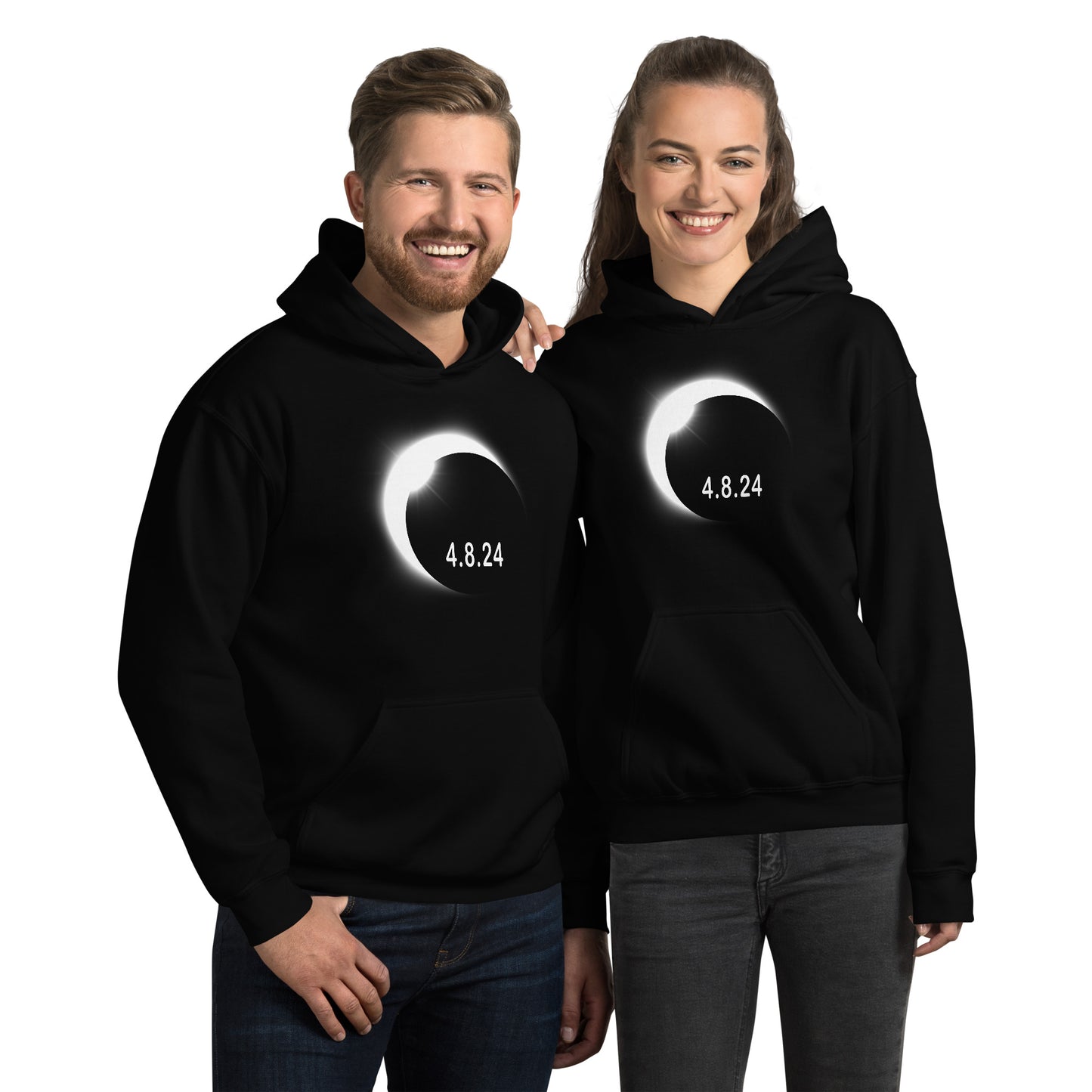 2024 Solar Eclipse Souvenir Memento April 8 Unisex Hoodie Top Sweatshirt