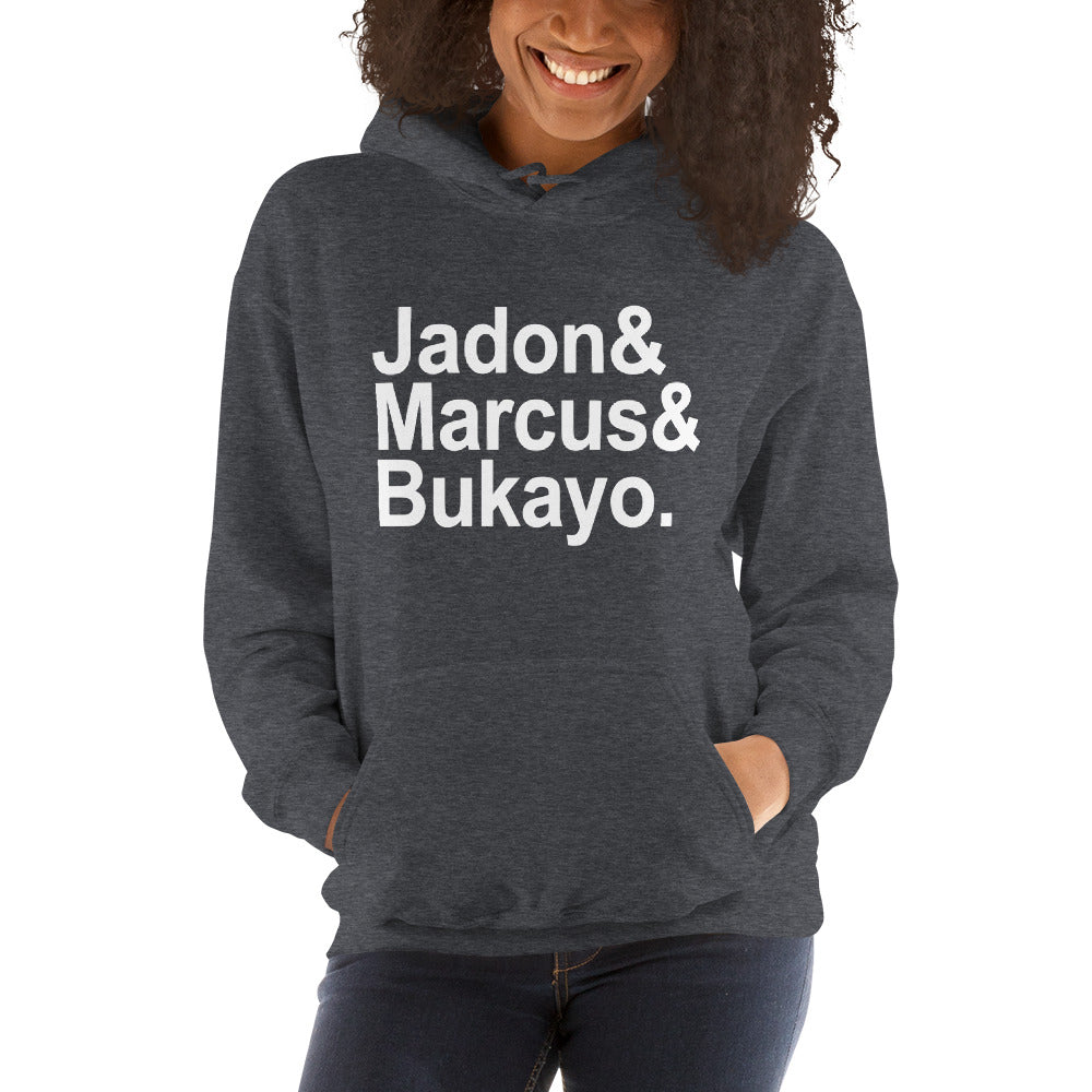 Jaydon Marcus Bukayo Slogan Soccer Football Fan Unisex Hoodie Top Sweatshirt