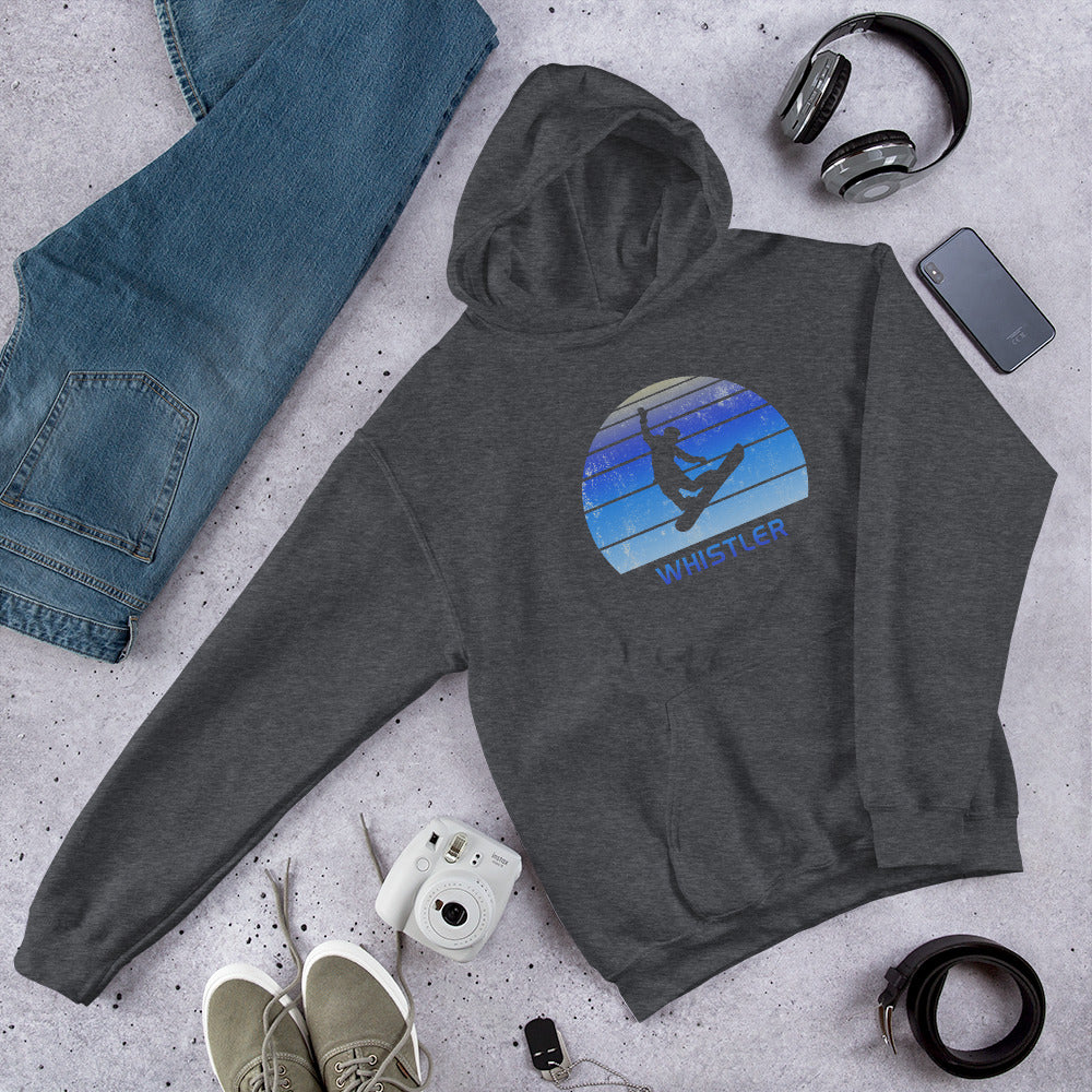 Retro Whistler Canada Snowboarding Fan Unisex Hoodie Top Sweatshirt