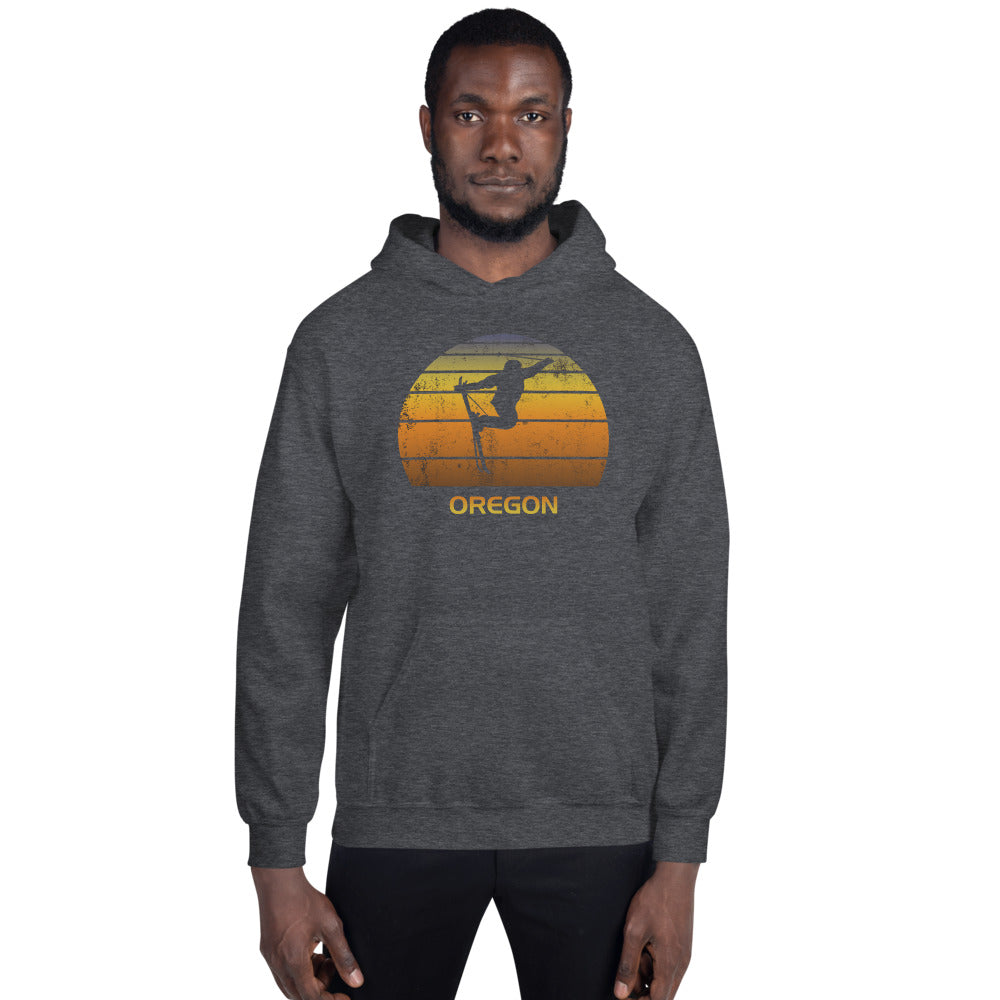 Cool Retro Oregon Skiing Ski Fan Unisex Hoodie Top Sweatshirt