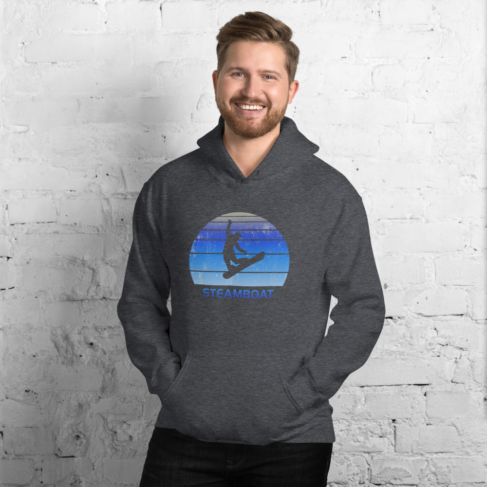 Retro Steamboat Colorado Snowboarding Fan Unisex Hoodie Top Sweatshirt