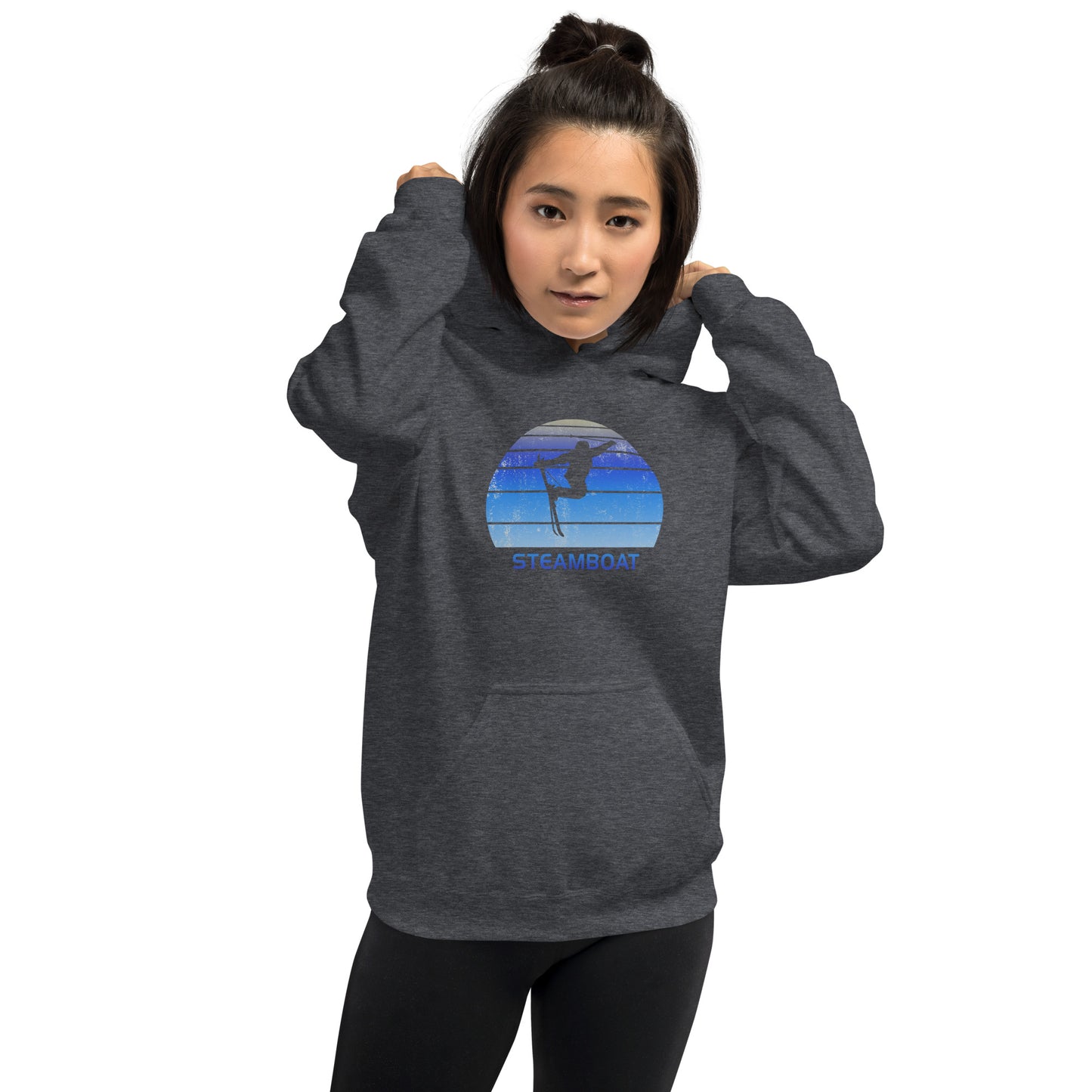 Retro Steamboat Colorado Skiing Fan Unisex Hoodie Top Sweatshirt