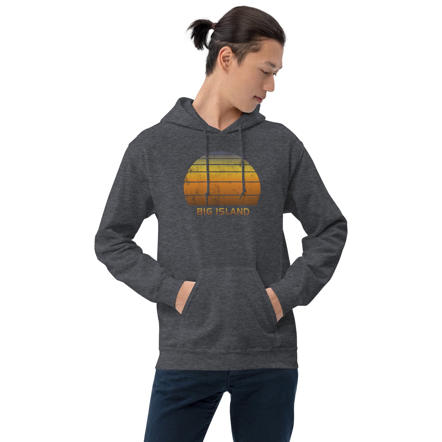 Retro Big Island Hawaii Sunset Unisex Hoodie Top Sweatshirt