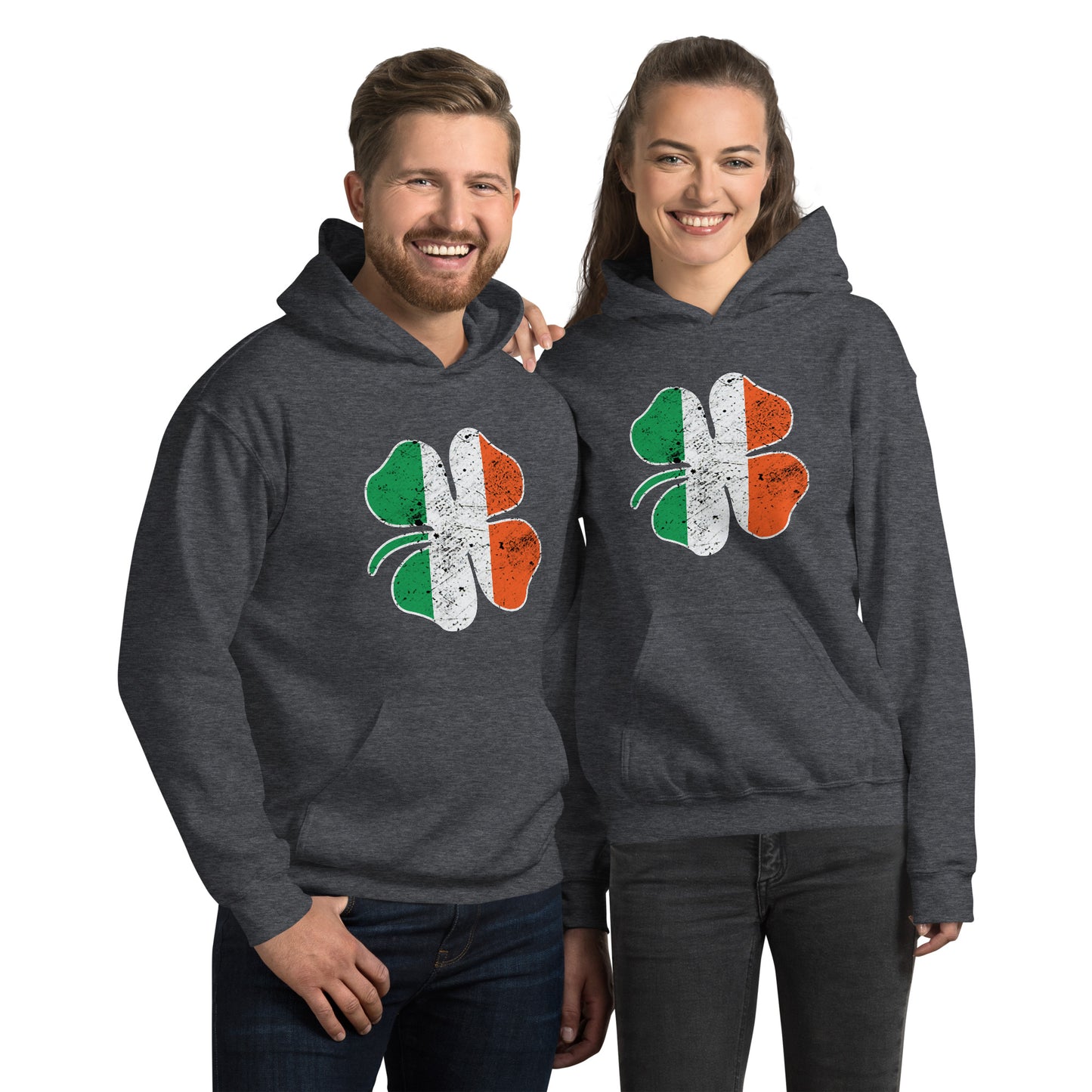 St. Patrick's Day Irish Flag Clover Shamrock Unisex Hoodie Top Sweatshirt