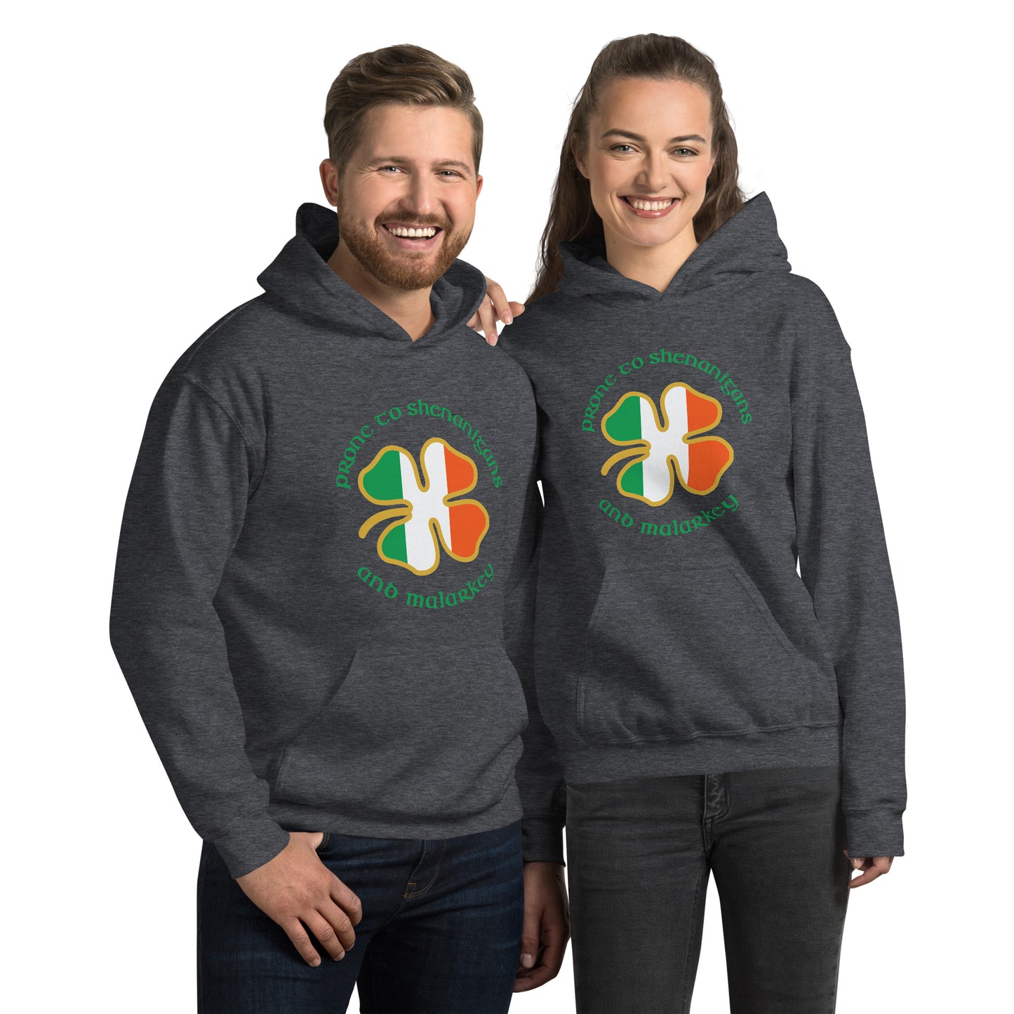 Funny Prone To Shenanigans & Malarkey Irish Flag St. Patrick's Day Unisex Hoodie Top Sweatshirt