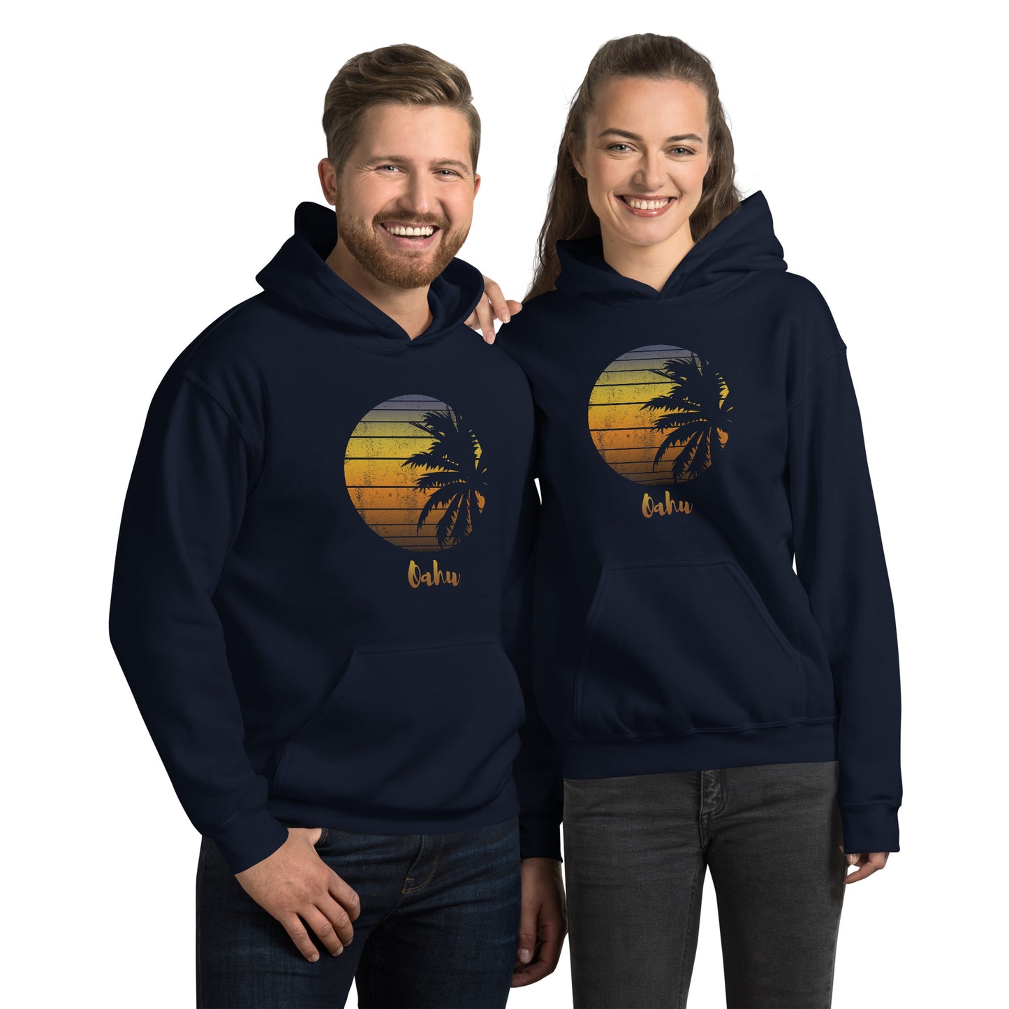 Retro Oahu Hawaii Hawaiian Beach Vacation Souvenir Unisex Hoodie Top Sweatshirt