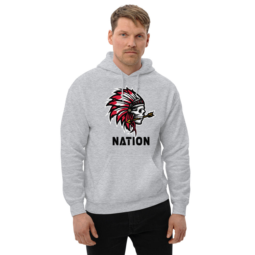 Indian Chief Nation Football Fan Unisex Hoodie Top Sweatshirt