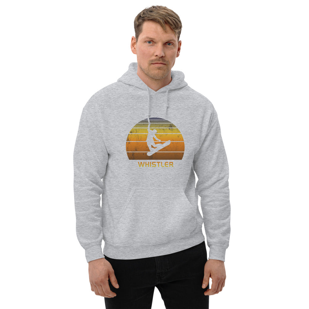 Retro Whistler Canada Snowboarding Fan Unisex Hoodie Top Sweatshirt