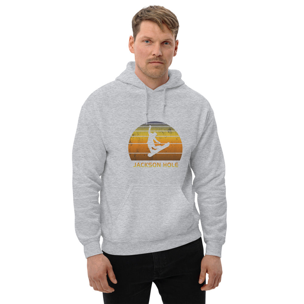 Retro Jackson Hole Wyoming Snowboarding Fan Unisex Hoodie Top Sweatshirt