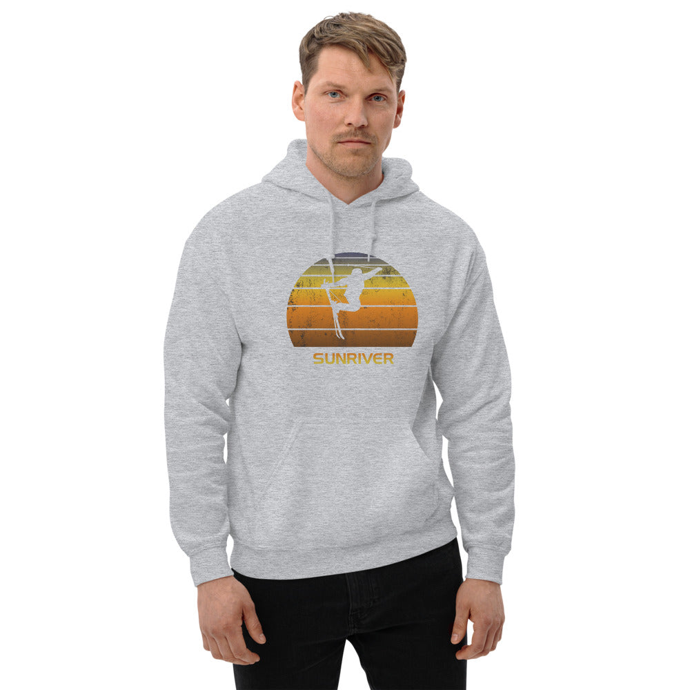 Cool Retro Sunriver Skiing Ski Fan Unisex Hoodie Top Sweatshirt