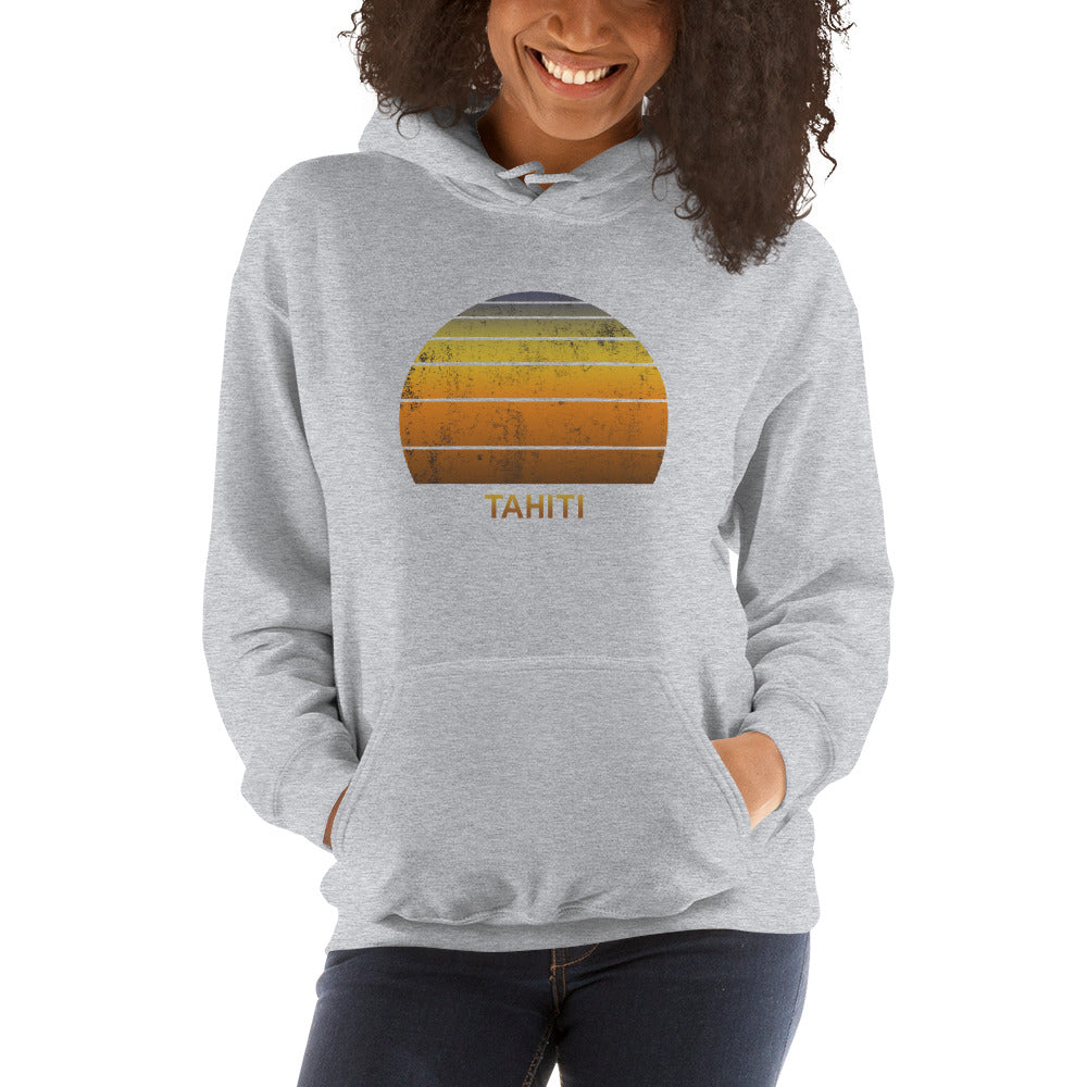 Retro Tahiti French Polynesia Vacation Souvenir Unisex Hoodie Top Sweatshirt