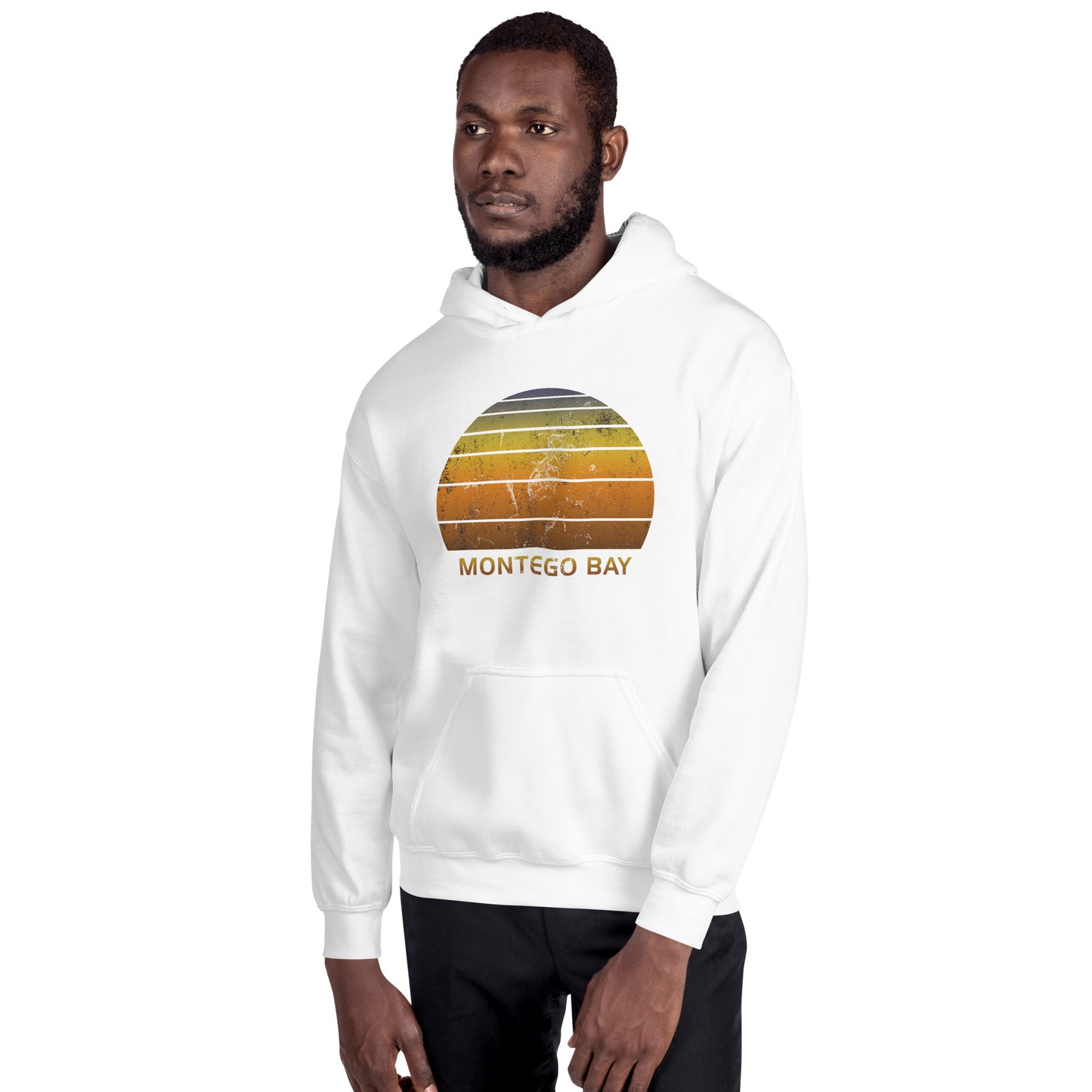 Retro Montego Bay Jamaica Beach Vacation Souvenir Unisex Hoodie Top Sweatshirt