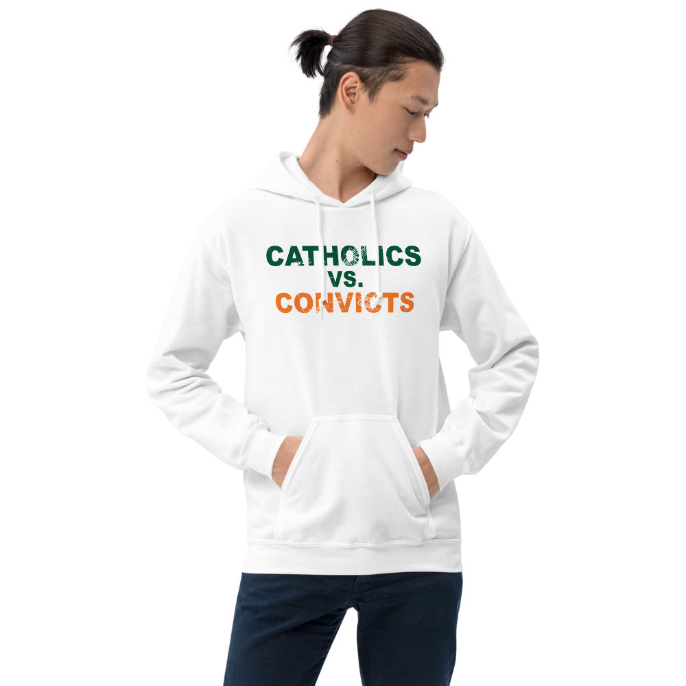 Catholics vs. Convicts Miami College Football Fan Unisex Hoodie Top Sweatshirt