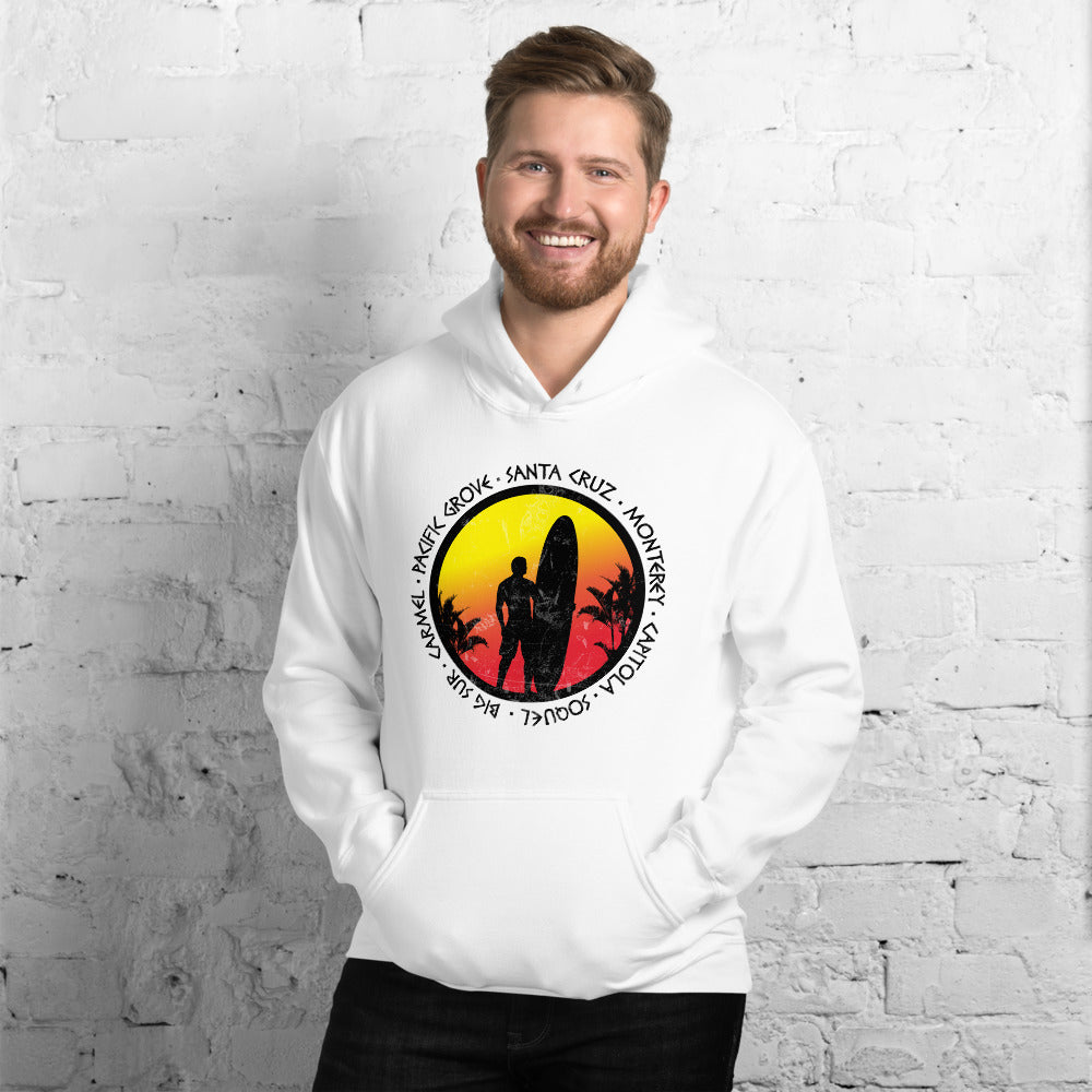 Cool Santa Cruz California Surf Fan Surfing Lover Beach Unisex Hoodie Top Sweatshirt