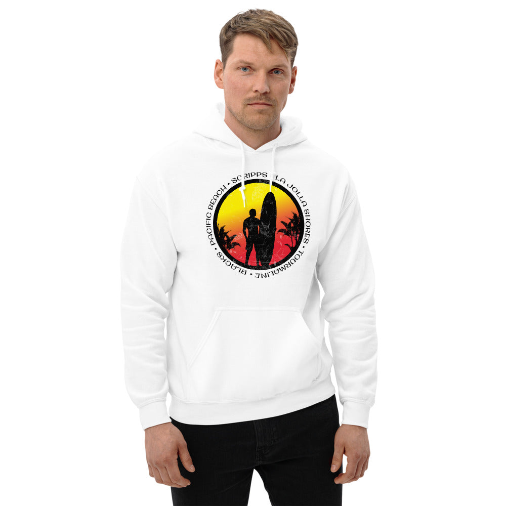 Cool San Diego California Surf Fan Surfing Lover Beach Unisex Hoodie Top Sweatshirt