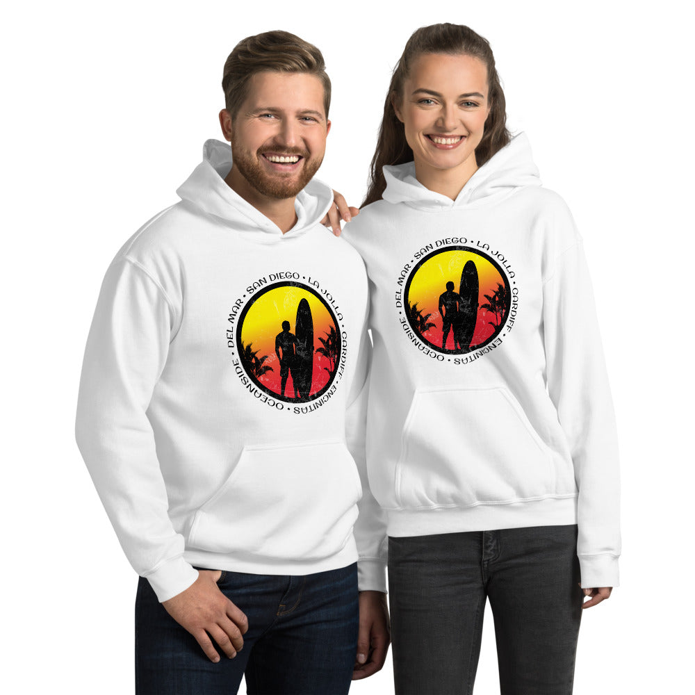 Cool San Diego County California Surf Fan Surfing Lover Beach Unisex Hoodie Top Sweatshirt