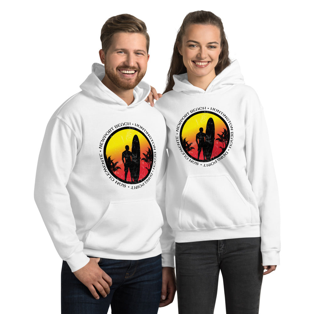 Cool Orange County California Surf Fan Surfing Lover Beach Unisex Hoodie Top Sweatshirt