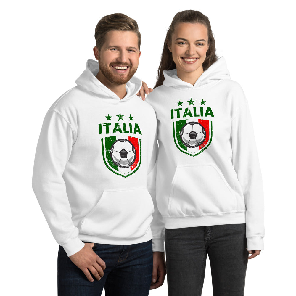 Retro Italy Soccer Team Football Fan Country Italian Italia Flag Unisex Hoodie Top Sweatshirt