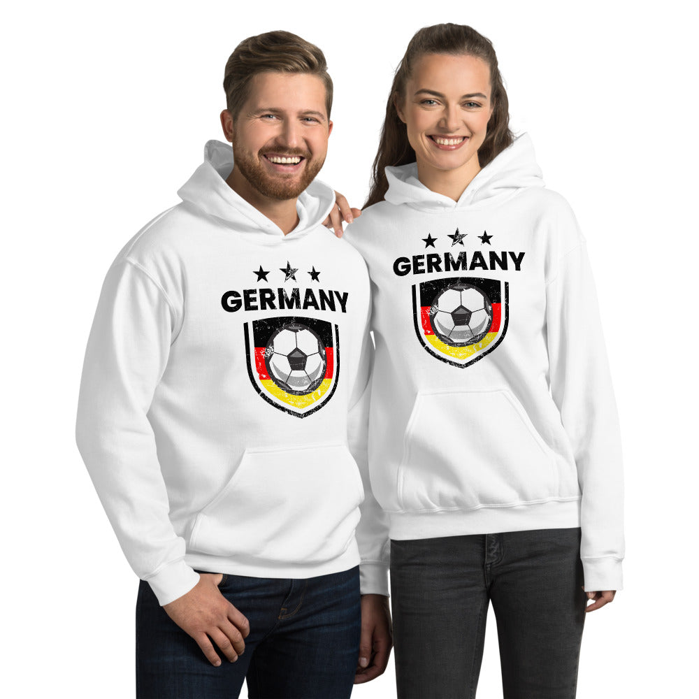 Retro Germany Soccer Team Football Fan Country Deutschland German Flag Unisex Hoodie Top Sweatshirt