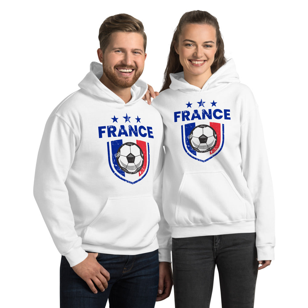 Retro France Soccer Team Football Fan Country French Flag Unisex Hoodie Top Sweatshirt