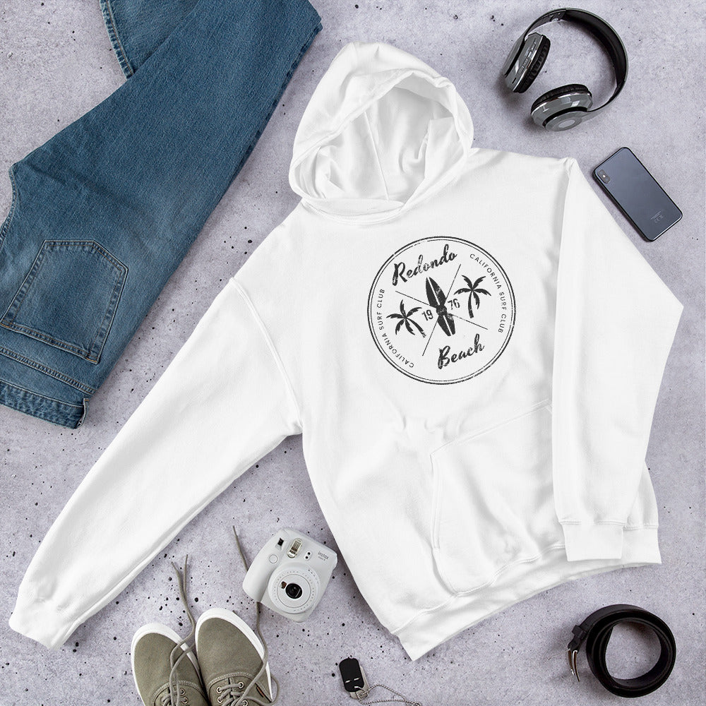 Retro Redondo Beach California Surfing Fan Unisex Hoodie Top Sweatshirt