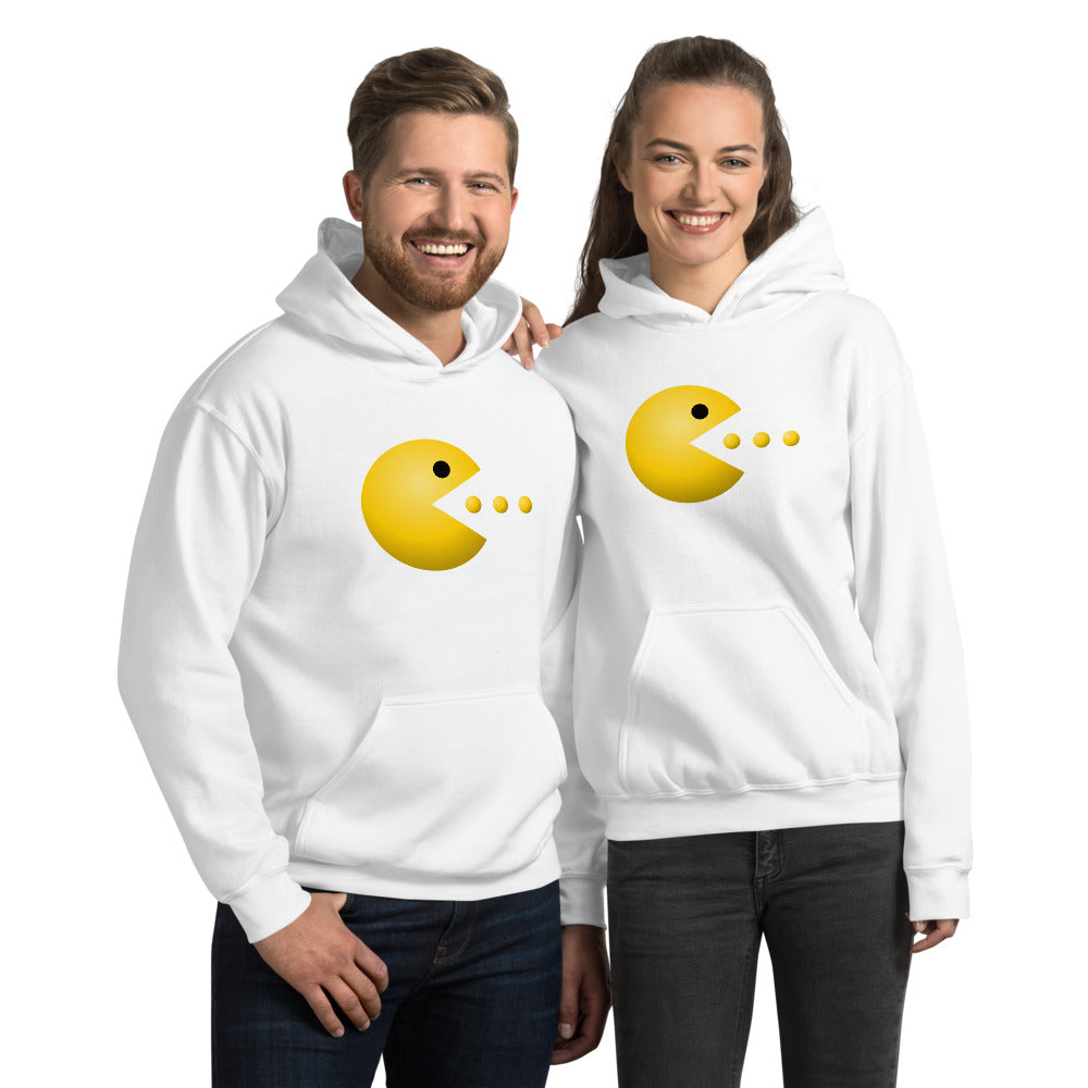 Retro Old School Video Game Fan Arcade Pac Man Gamer Unisex Hoodie Top Sweatshirt