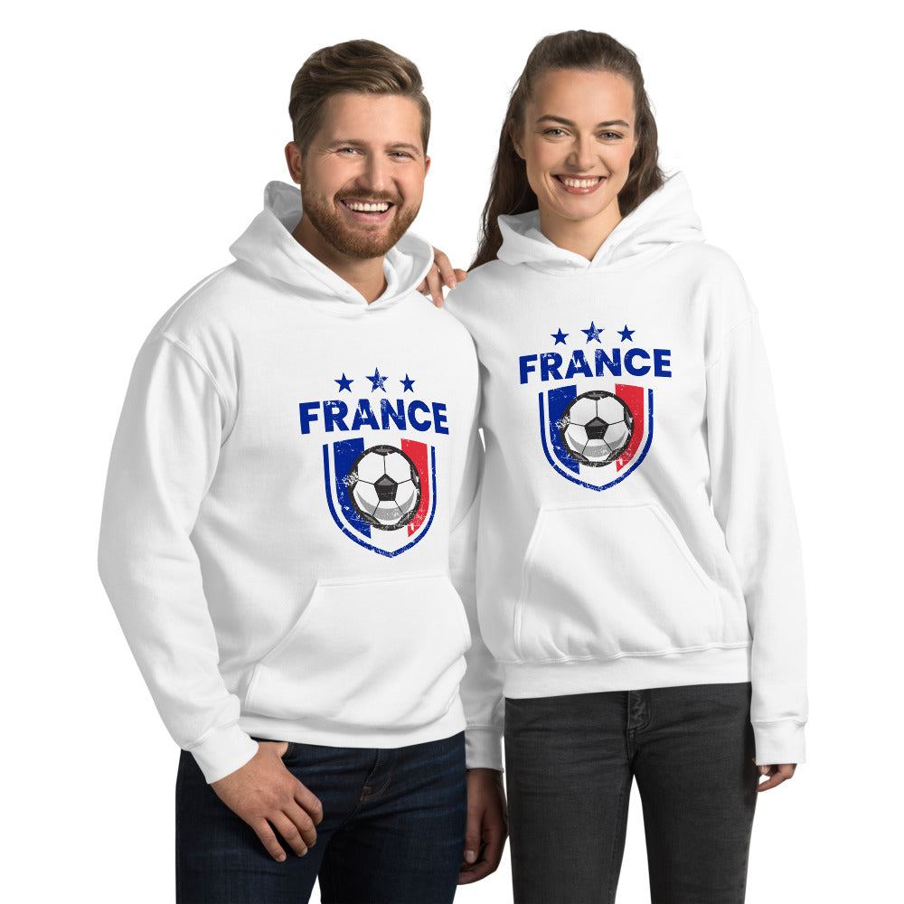 Retro France Soccer Team Football Fan Country French Flag Unisex Hoodie Top Sweatshirt