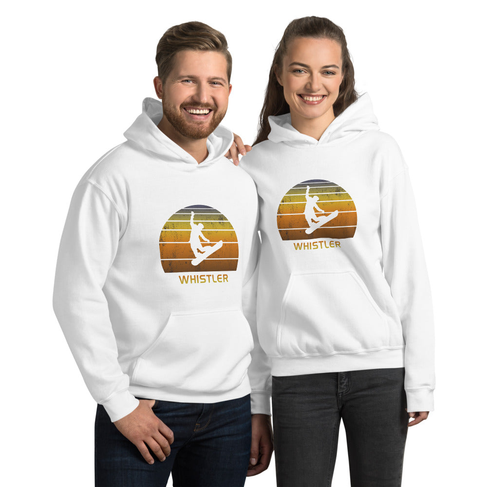 Retro Whistler Canada Snowboarding Fan Unisex Hoodie Top Sweatshirt