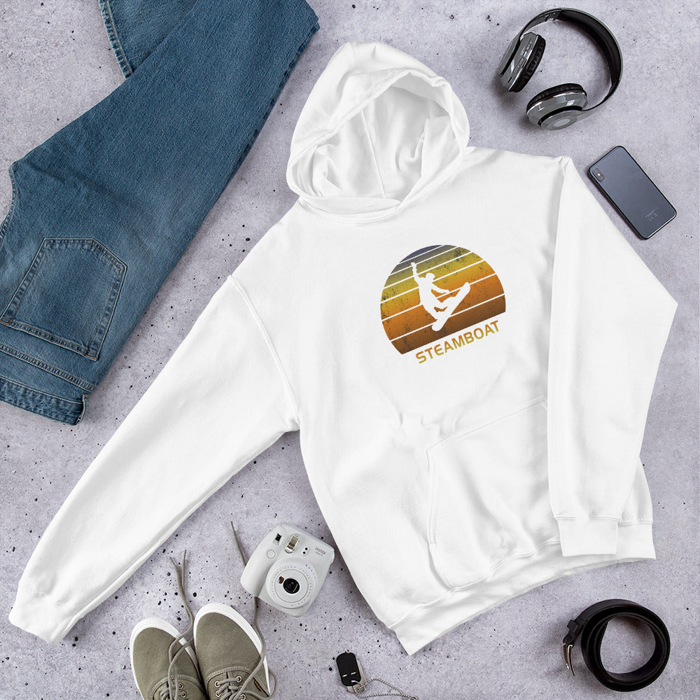 Retro Steamboat Colorado Snowboarding Fan Unisex Hoodie Top Sweatshirt
