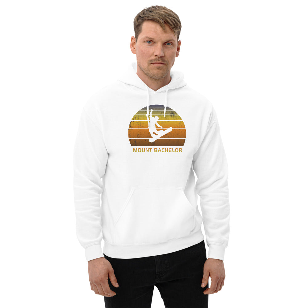 Retro Mount Bachelor Snowboarding Fan Unisex Hoodie Top Sweatshirt