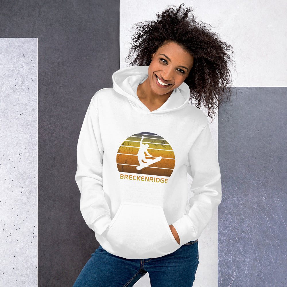 Retro Breckenridge Colorado Snowboarding Fan Unisex Hoodie Top Sweatshirt