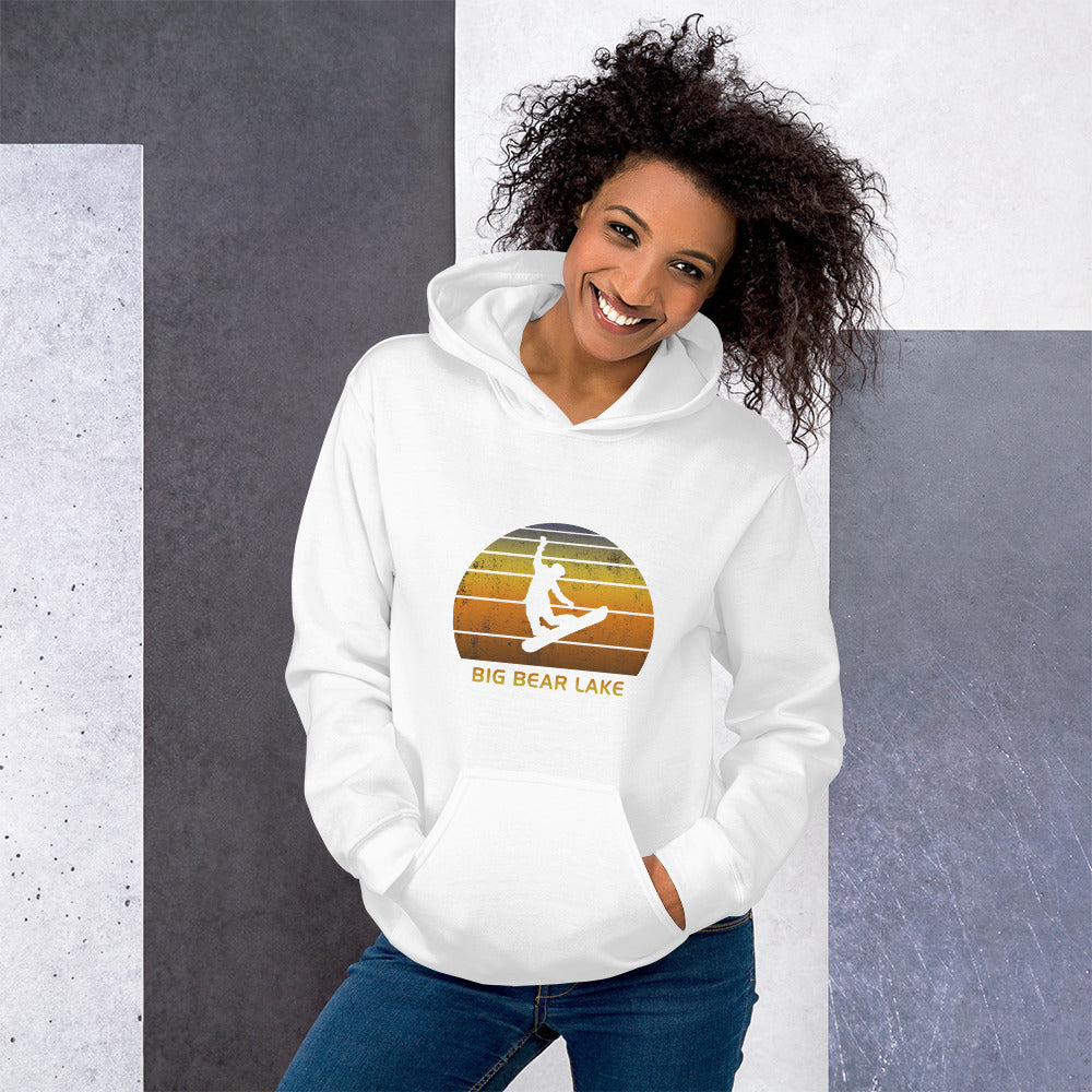 Retro Big Bear Lake California Snowboarding Fan Unisex Hoodie Top Sweatshirt