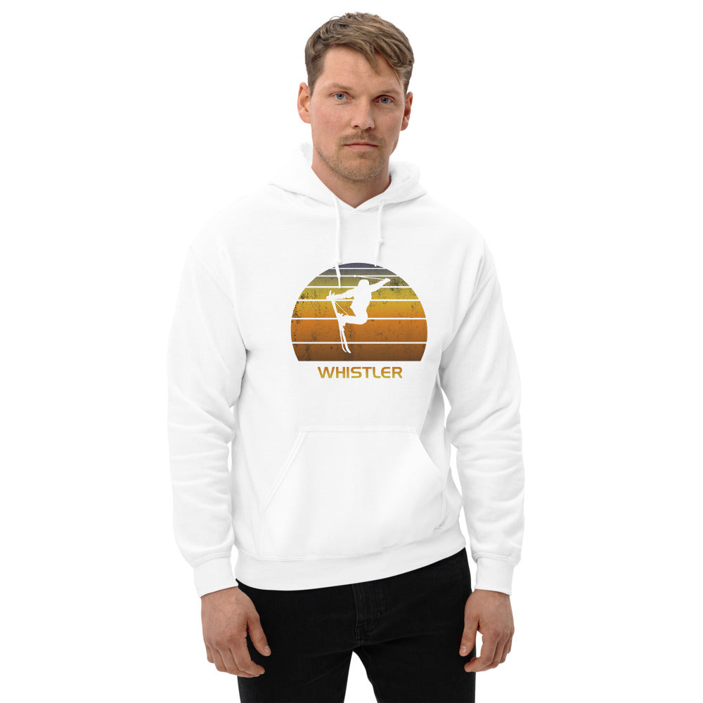 Cool Retro Whistler Canada Skiing Ski Fan Unisex Hoodie Top Sweatshirt