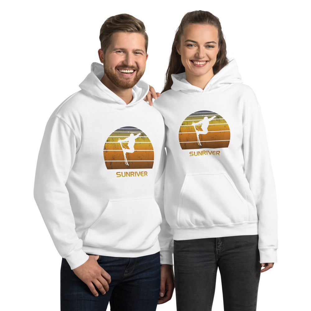 Cool Retro Sunriver Skiing Ski Fan Unisex Hoodie Top Sweatshirt