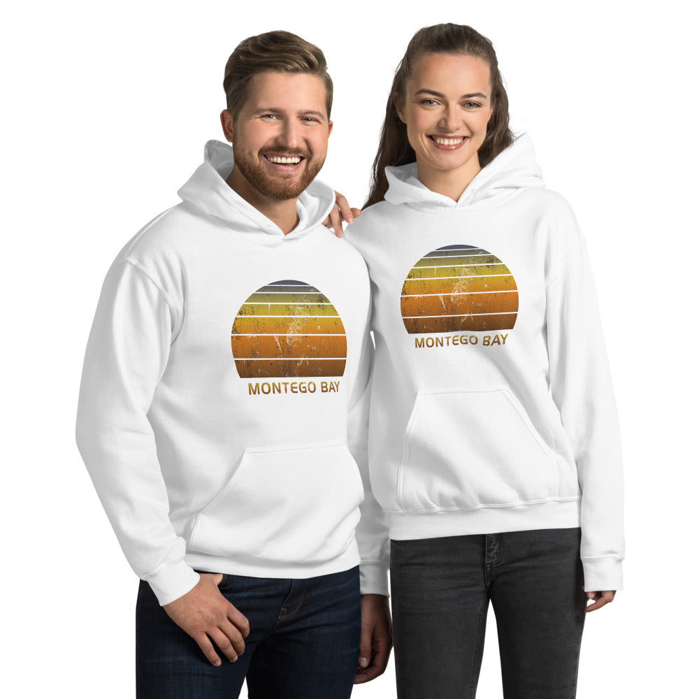 Retro Montego Bay Jamaica Beach Vacation Souvenir Unisex Hoodie Top Sweatshirt