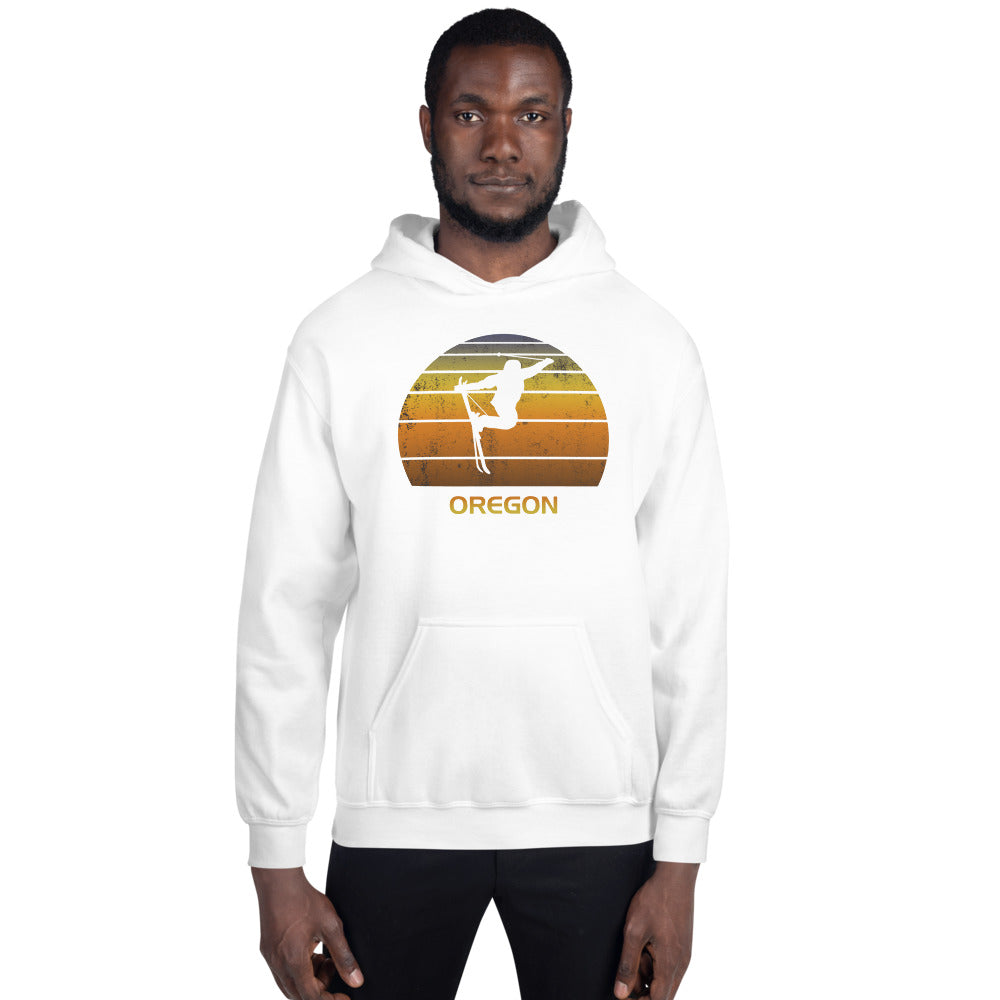 Cool Retro Oregon Skiing Ski Fan Unisex Hoodie Top Sweatshirt