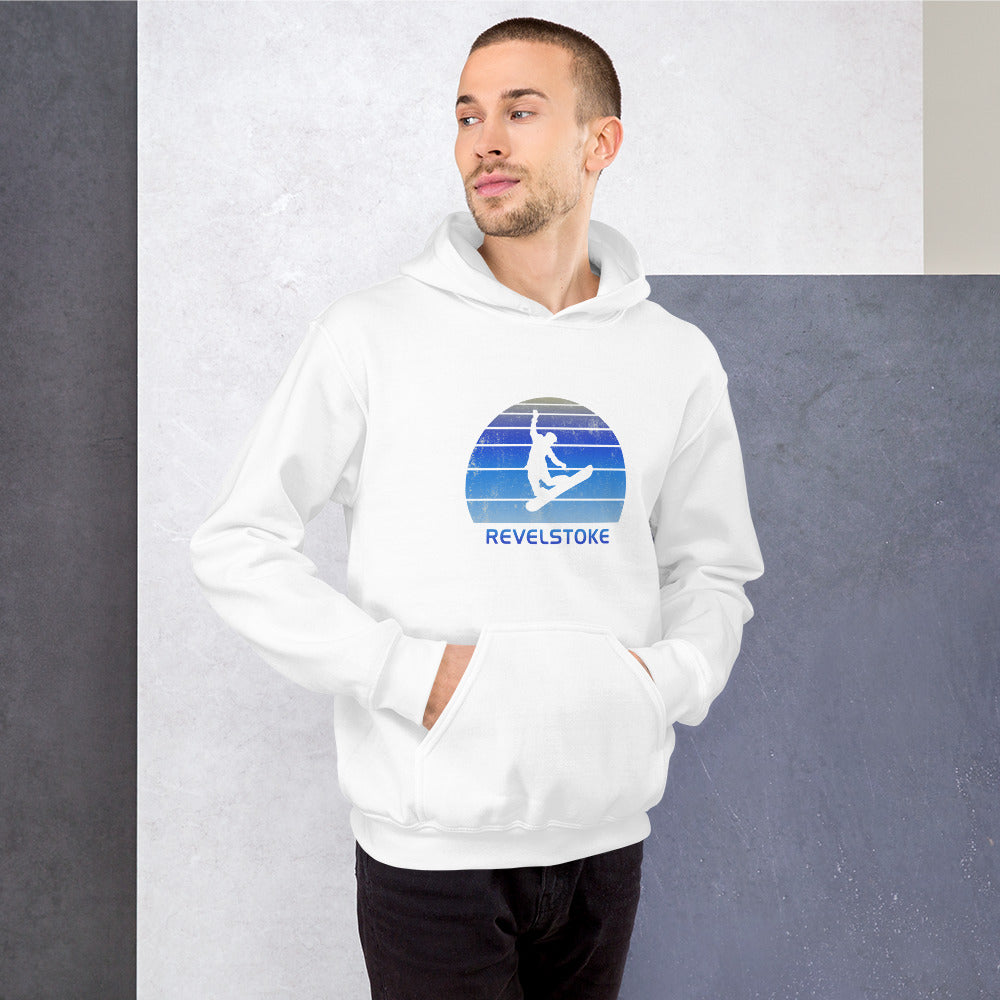 Retro Revelstoke Canada Snowboarding Fan Unisex Hoodie Top Sweatshirt
