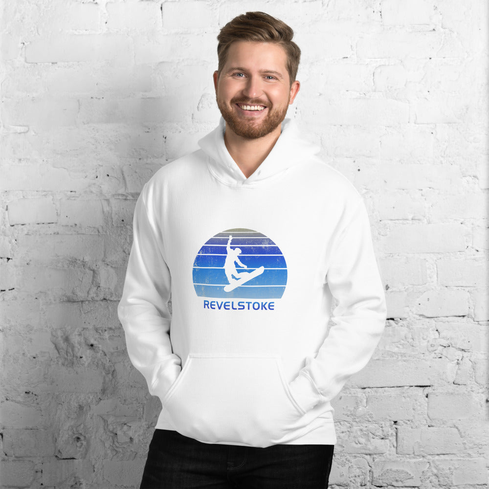 Retro Revelstoke Canada Snowboarding Fan Unisex Hoodie Top Sweatshirt
