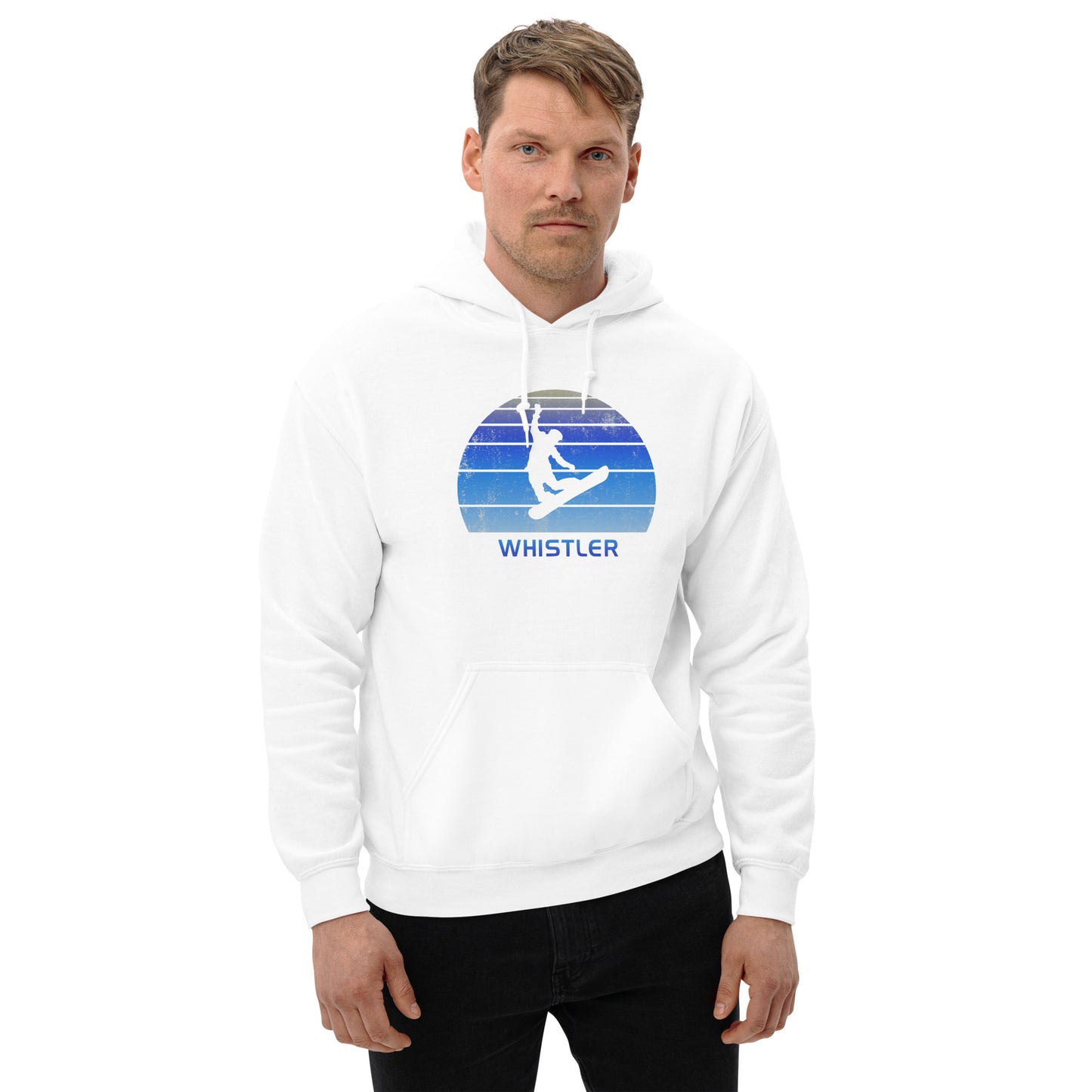 Retro Whistler Canada Snowboarding Fan Unisex Hoodie Top Sweatshirt