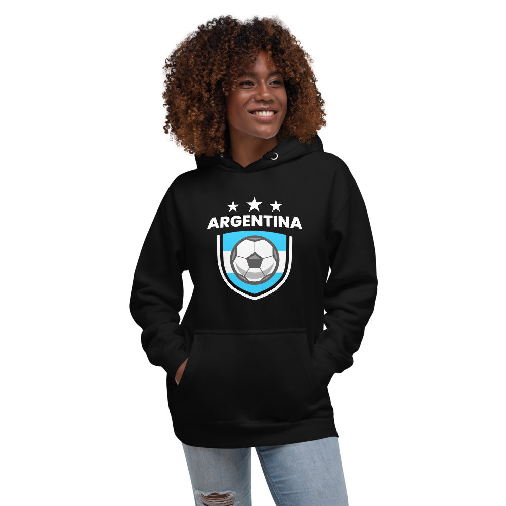 Retro Argentina Soccer Team Football Fan Country Argentinian Flag Unisex Hoodie Top Sweatshirt