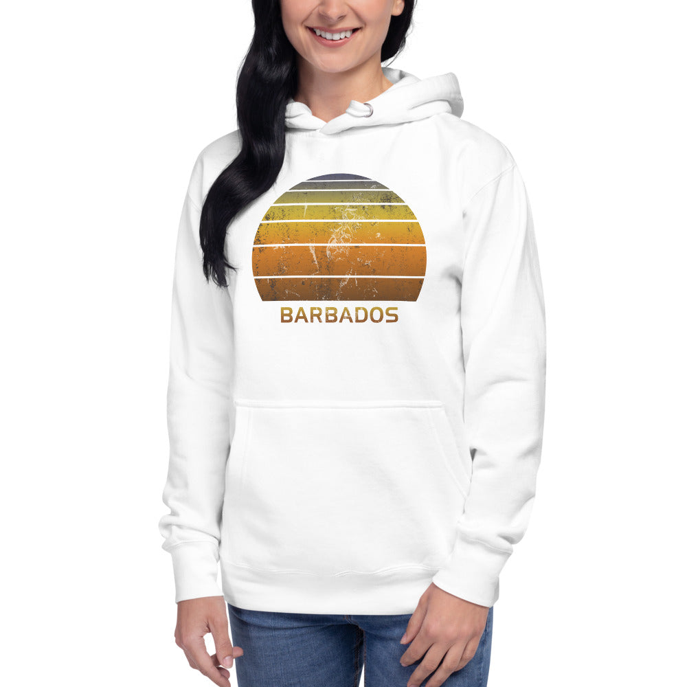 Retro Barbados Beach Vacation Souvenir Unisex Hoodie Top Sweatshirt