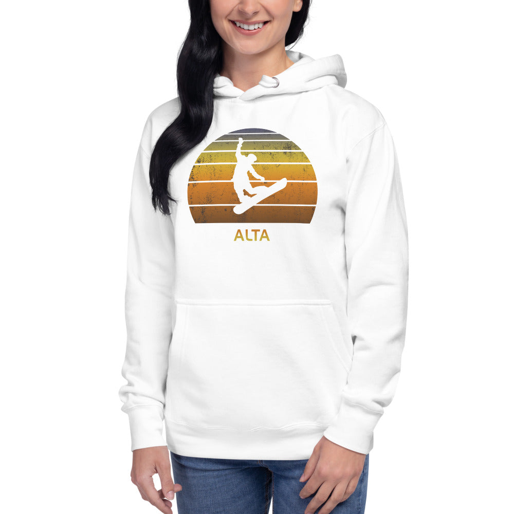 Retro Alta Utah Snowboarding Fan Unisex Hoodie Top Sweatshirt