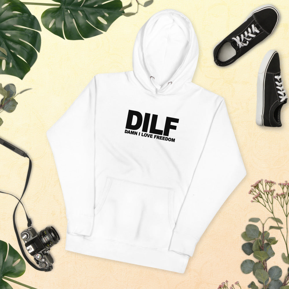Funny DILF Military Service Freedom USA Joke Unisex Hoodie Top Sweatshirt
