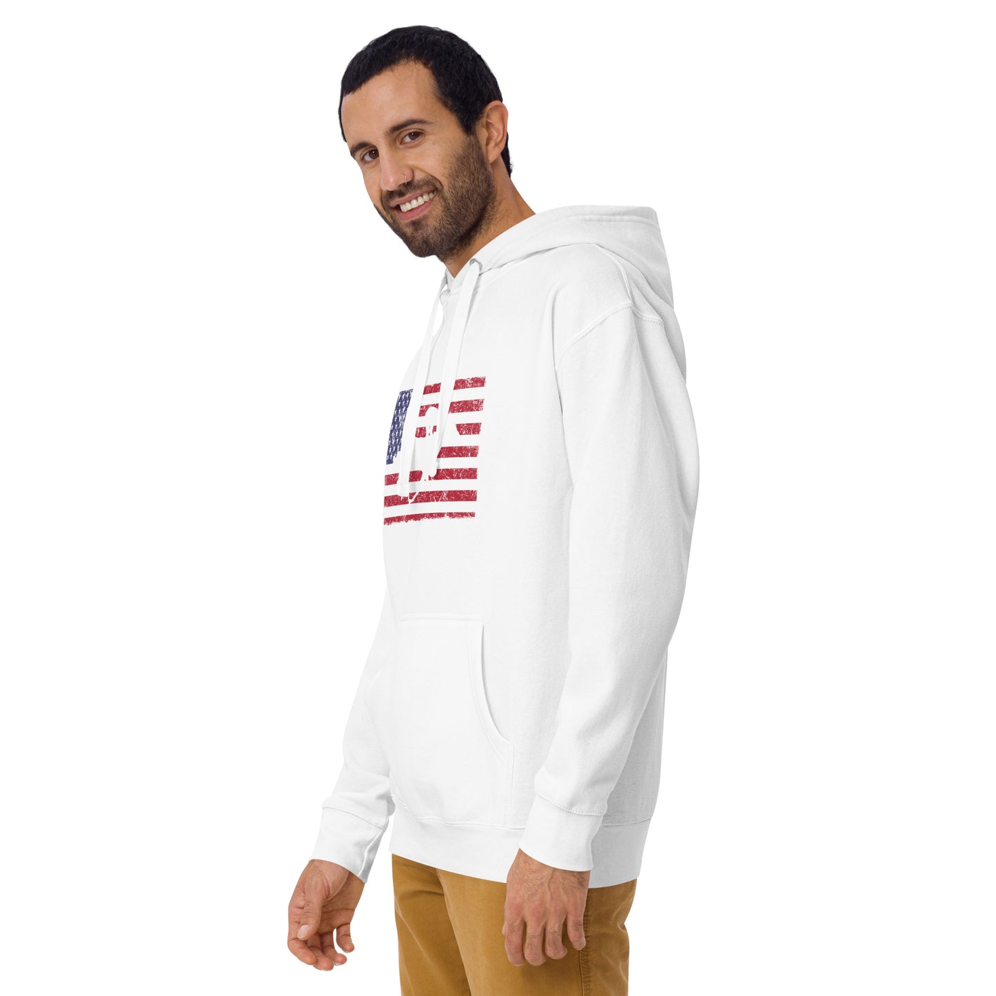 Horse Racing Fan USA Flag Race Track Lover Patriotic Unisex Hoodie Top Sweatshirt