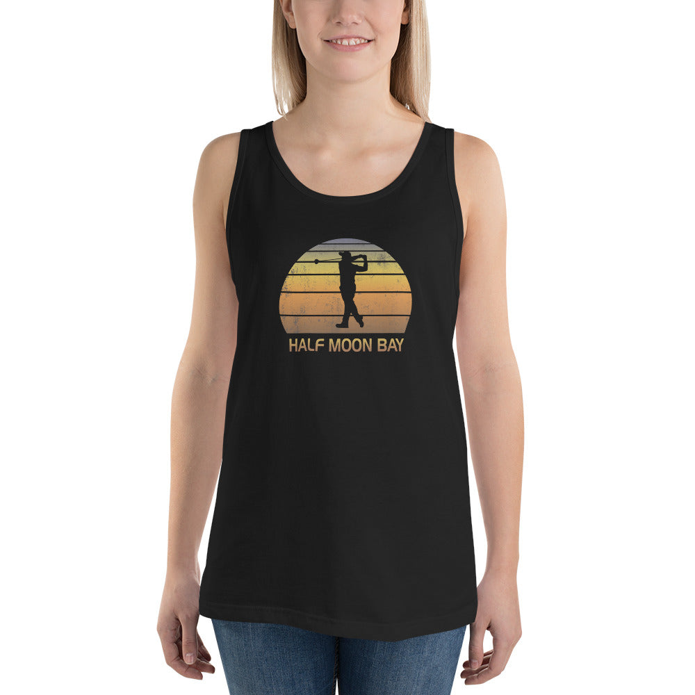 Half Moon Bay California Golf Fan Golfer Unisex Tank Top