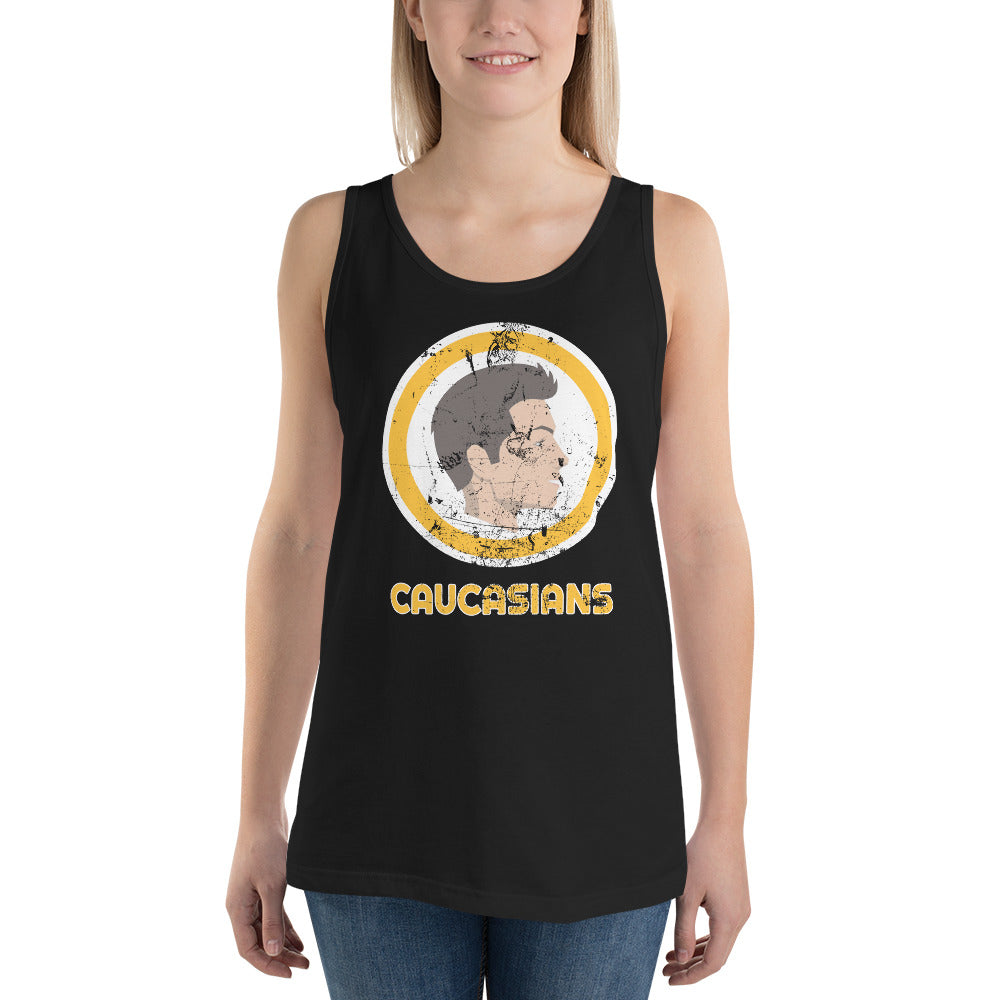 Washington Caucasians Funny Pro Football Parody Unisex Tank Top